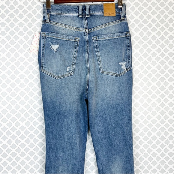 NWT Free People Blue Phoenix High Rise Ripped Skinny Jeans
